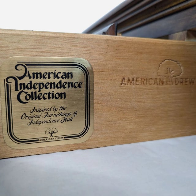 Solid Cherry Wood 'American Independence Collection' Georgian Chest on Chest Made in North Carolina by American Drew - Vintage 1980s For Sale - Image 4 of 4