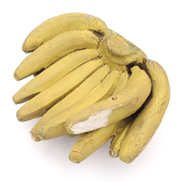 1950s Curious Old Grocery Prop of Carved and Painted Bananas For Sale - Image 5 of 7
