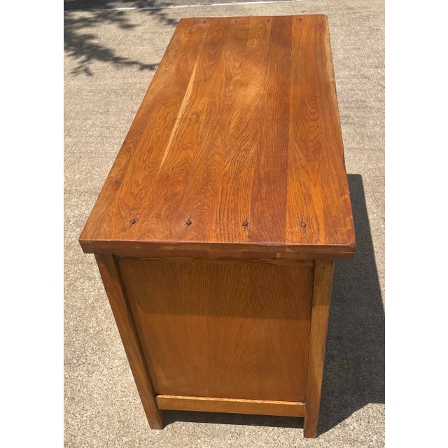 French Country Vintage Pine Cabinet With Three Drawers and One Door For Sale - Image 3 of 9