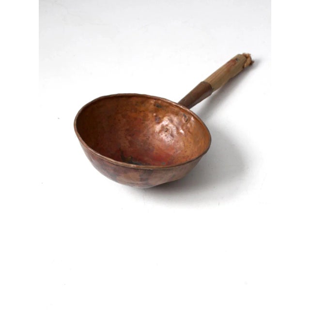 Farmhouse Antique Round Bottom Copper Pan For Sale - Image 3 of 13