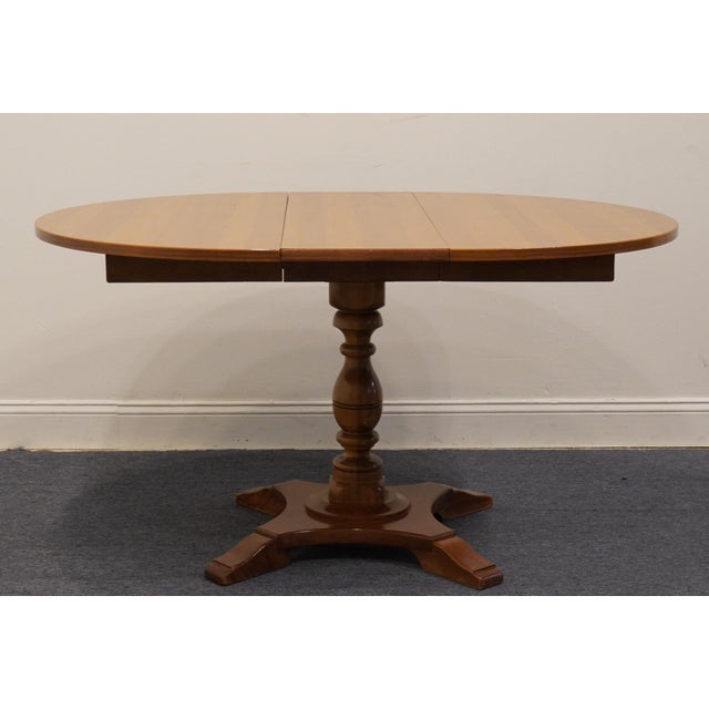 TEMPLE STUART Solid Hard Rock Maple Colonial Early American Style 59" Pedestal Dining Table 28.5" High 41.5" Wide 41.5"...
