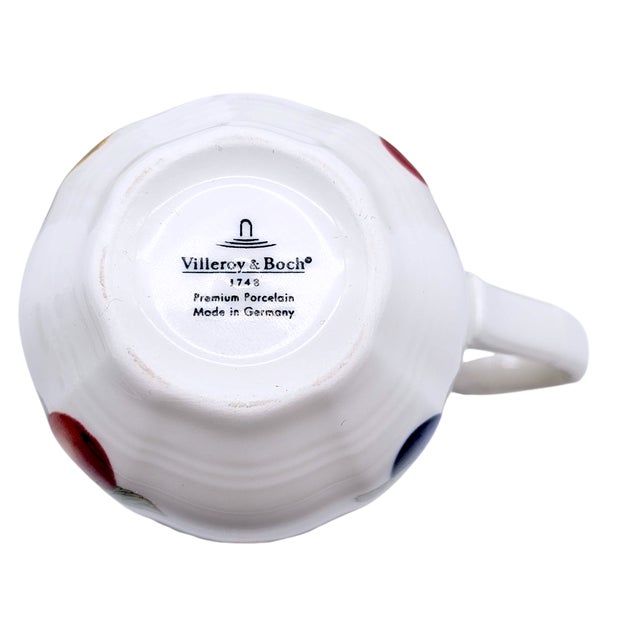 Villeroy & Boch French Garden Fleurence Coffee Mug Set of 6 – Fruit Porcelain Cups Euc For Sale - Image 9 of 9