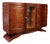 Art Deco Walnut Sideboard with Glazed Display Cabinet, 1930 For Sale