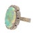 Vintage 18k White Gold Ring set with a polished Australian Opal and Diamond Cocktail Ring. The impressive center opal is...