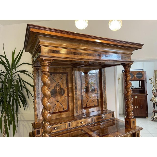 Vintage Baroque Brown Secretary For Sale - Image 18 of 18