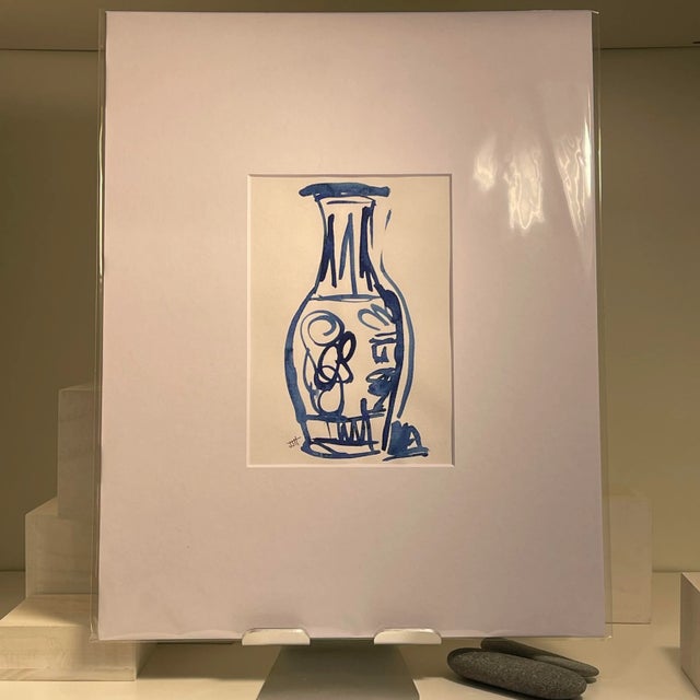 11x14 art gallery professional mat showcases visually compelling 5x7 watercolor/gouache imagery. Each ORIGINAL is unique!...