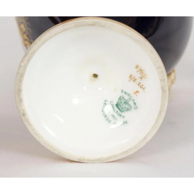 Antique Coalport Vases in Cobalt Blue by A. Perry, 1890s, Set of 2 For Sale - Image 11 of 18