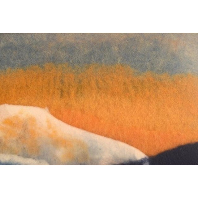 Swedish Wool on Board Modernist Mountain Landscape by Lisa Johansson For Sale - Image 6 of 9