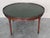 French Provincial French Provincial Mahogany With Stenciled Leather Top Round Coffee Table For Sale - Image 3 of 9