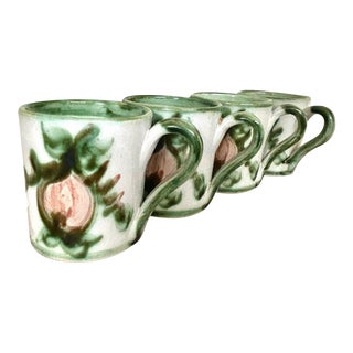 Vintage John B Taylor Harvest Pear Ceramic Mugs- Set of 4 For Sale
