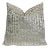 Oyster Cream & Light Gold Velvet Throw Pillow For Sale