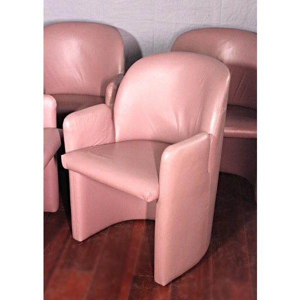 Directional Modern Leather Armchairs Set of 4 Chairish