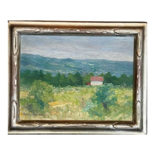 Cleveland School Artist Belle Hawgood Oil Painting Brecksville Ohio 1930 For Sale