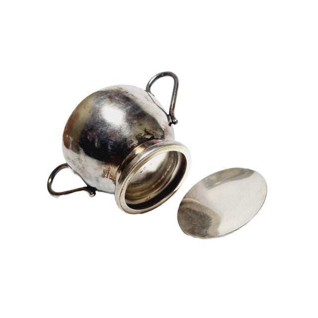 Silver Art Deco Sugar Bowl from Hefra, Poland, 1970s For Sale - Image 8 of 9