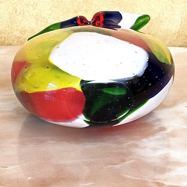 Murano‑Style Multicolored Hand‑Blown Art Glass Vase, 13" For Sale In Washington DC - Image 6 of 18