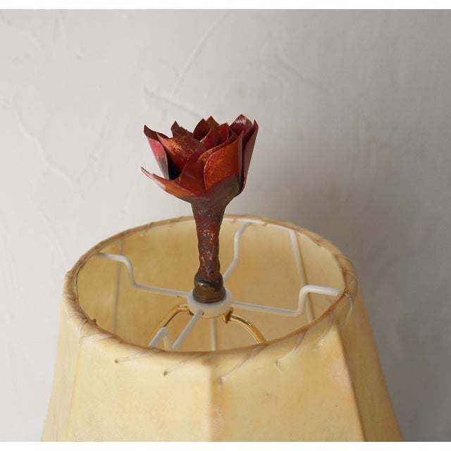 Copper and Brass Sculptural Cactus Floor Lamp For Sale In Las Vegas - Image 6 of 7
