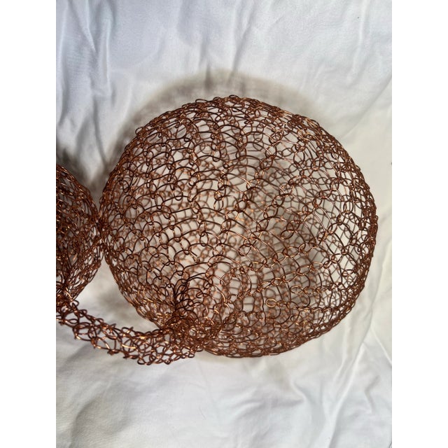 Handmade Copper Wire Sculpture Inspired by the Hand Woven Wire Techniques of Ruth Asawa #10 For Sale - Image 4 of 4