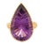 Amethyst Cocktail Ring Size 7, 18.2ct Pear Cut in 14k Gold by VRJewels For Sale - Image 4 of 16