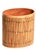 Art Deco Vintage Split Reed Stick Wicker Trash Can For Sale - Image 3 of 16