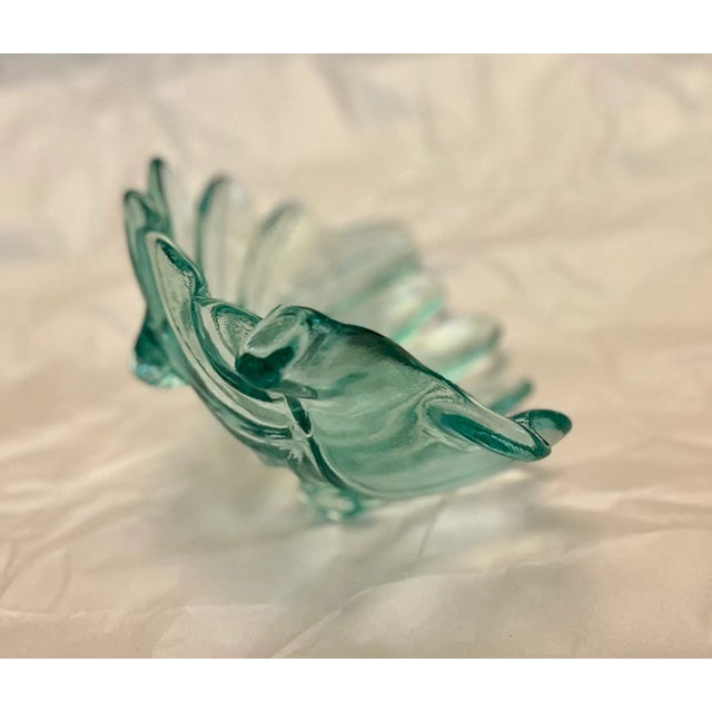 Glass Mid 20th Century Art Glass Leaf Bowl For Sale - Image 7 of 9