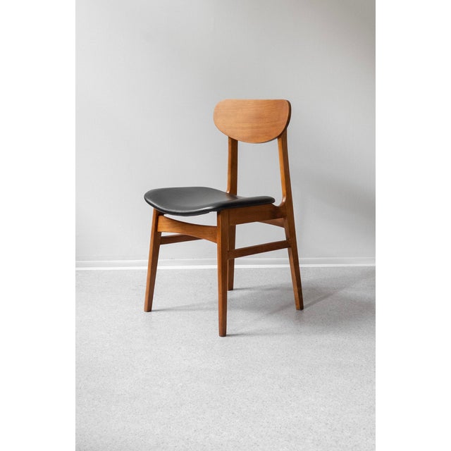 Mid-Century Danish Dining Chairs in Teak and Leather, 1960s, Set of 6 For Sale - Image 6 of 12