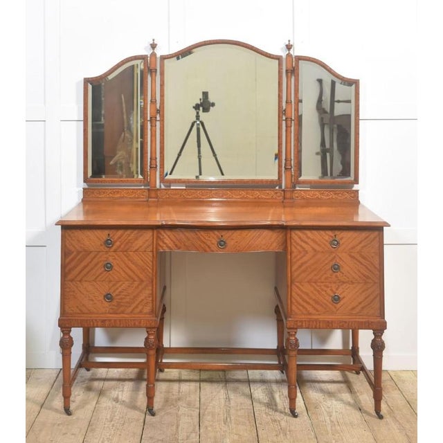Satinwood Inlaid Dressing Table, 1890s For Sale - Image 11 of 11