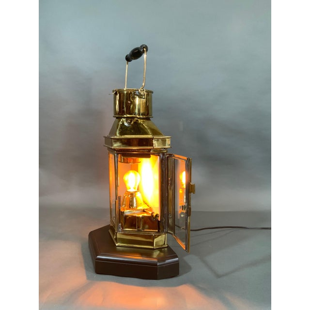 Solid Brass English Ships Cabin Lantern For Sale - Image 11 of 11