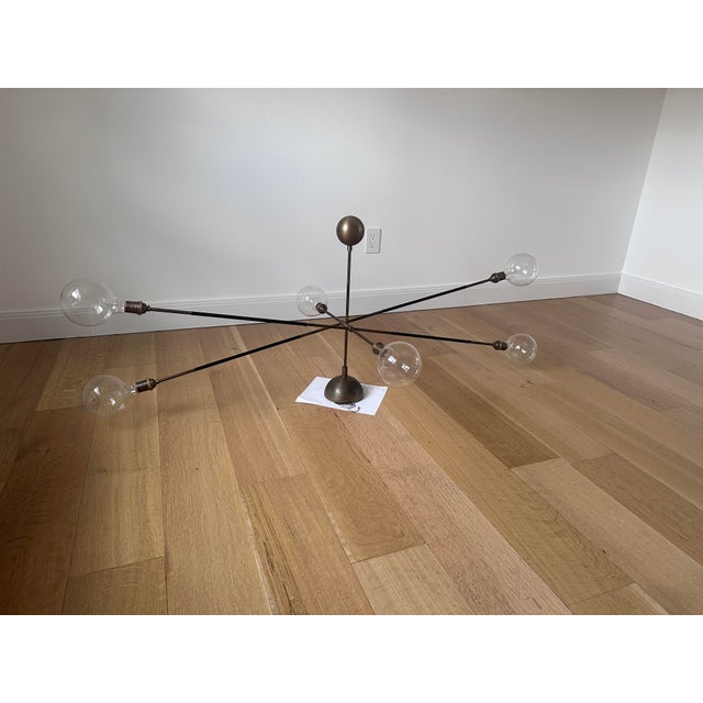 Modern Apparatus "Highwire" Bronze Finish Large Tandem Pendant Authentic Please Talk to Us Before Paying. For Sale - Image 3 of 11