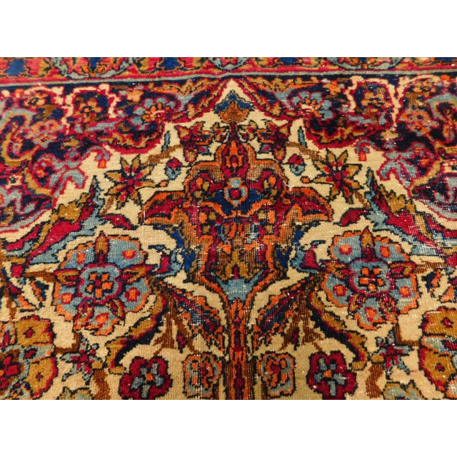 Antique Persian Kerman Lavar Rug For Sale - Image 10 of 13