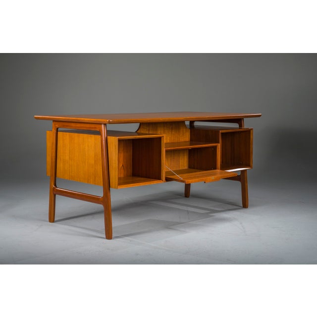 Teak Model 75 Desk from Omann Jun Møbelfabrik, 1960s For Sale - Image 12 of 18