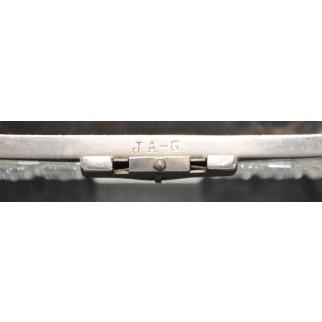 Metal Antique Pressed Glass Lidded Casket For Sale - Image 7 of 10