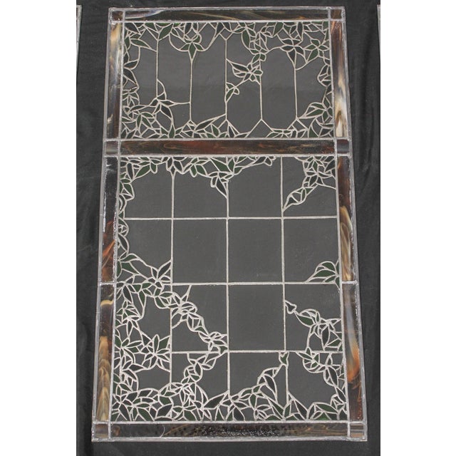 Set of 3 Vintage Stained Glass Window Panels Chairish