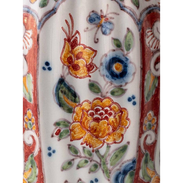 Blue Vintage Hand-Painted Delft Ceramic Table Lamp by Altena & Krooyenga Makkum, 1960s For Sale - Image 8 of 12