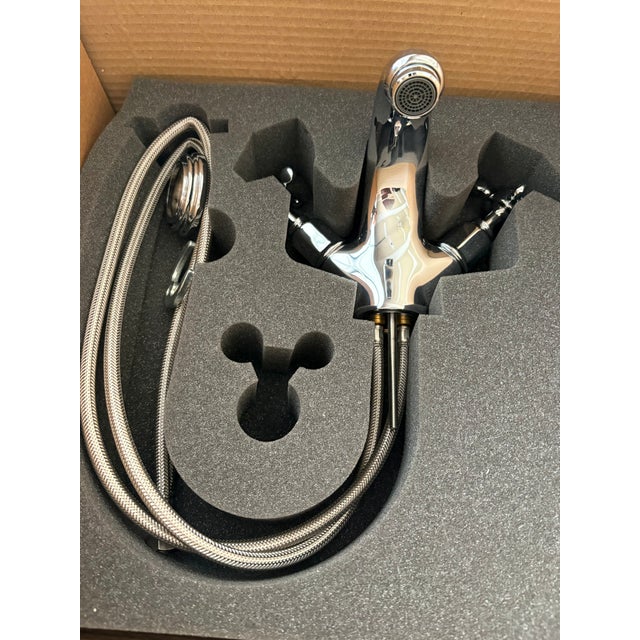 Traditional Open Box New Perrin & Rowe Edwardian Bathroom Sink Faucet in Chrome Finish - Made in Britain For Sale - Image 3 of 7