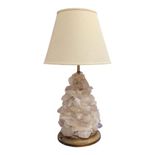Vintage Quartz Crystal Lamp by Carole Stupell For Sale