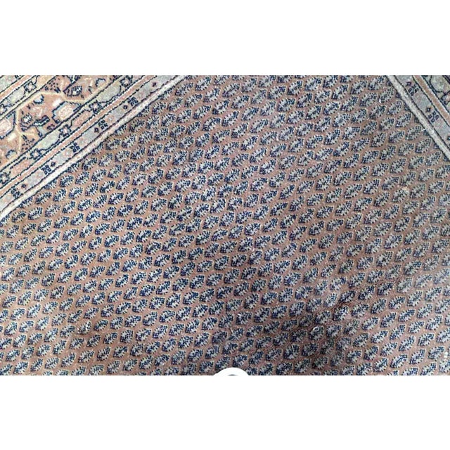 1970s Handmade Vintage Indian Seraband Rug 5.5' X 7.7' For Sale - Image 10 of 11