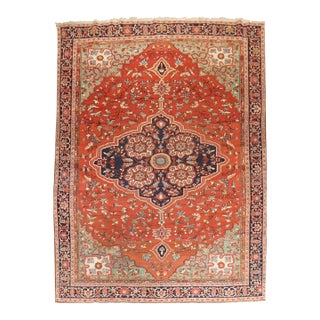 Antique Sarouk Ferehan Rug - 6'11" x 10' For Sale