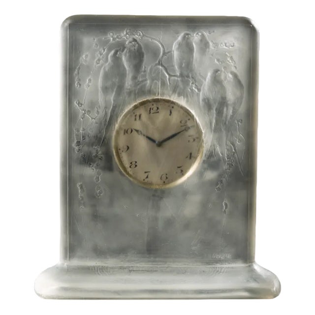 8-Day Clock by Rene Lalique For Sale