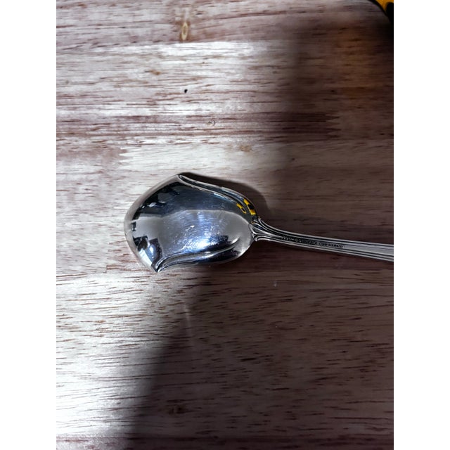 Silver Early 20th Century Gorham Pattern: Shamrock v Sugar Spoon For Sale - Image 8 of 8