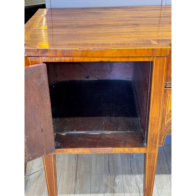Brown Late 18th Century English George III Inlaid Mahogany Sideboard For Sale - Image 8 of 16