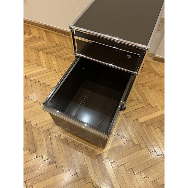 Mobile Roll Container in Dark Brown by Fritz Haller & Paul Schärer for USM Haller, 2010s For Sale - Image 14 of 15