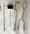 Metal Vintage Solid Polished Brass 5-Piece Fireplace Tool Companion Set For Sale - Image 7 of 11