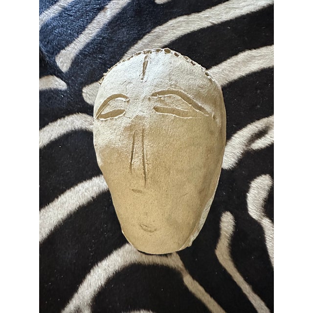 Vintage Handmade Folk Art Face Vase Sculpture For Sale - Image 14 of 18