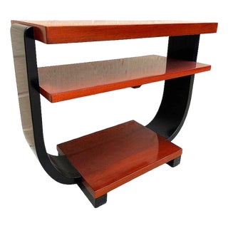 1930s Two-Tone Geometric Art Deco Side Table Attributed to Gilbert Rohde for Brown Saltman For Sale