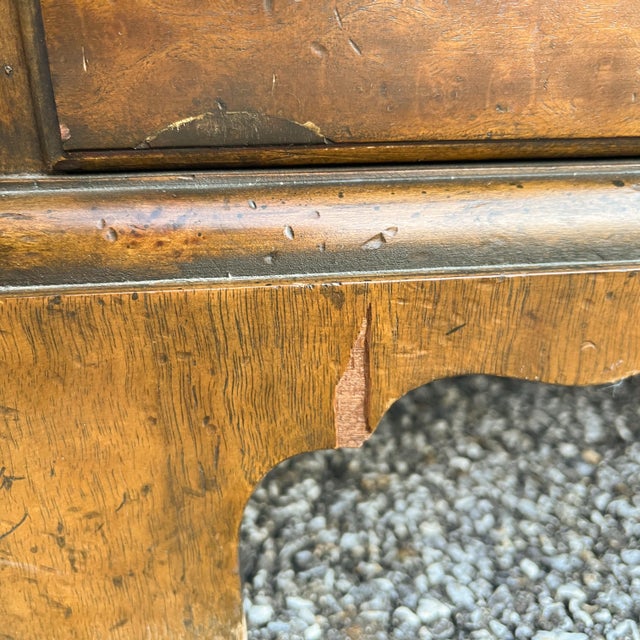 Vintage Baker Furniture Chippendale 3 Drawer Locking File Chest in Walnut & Burl Wood For Sale - Image 11 of 12