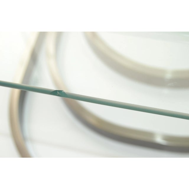 Design Institute of America 'Dia' Three Vintage Glass & Steel Nesting Tables For Sale - Image 11 of 13