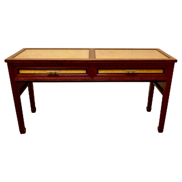 Art Deco Style Walnut and Maple Reception Desk, 1960s For Sale
