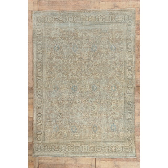 Vintage Persian Mahal Rug, 07'04 X 10'06 For Sale - Image 10 of 10