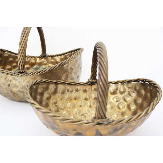 Vintage Brass Plant Pots, Germany, 1940s, Set of 2 For Sale - Image 6 of 10