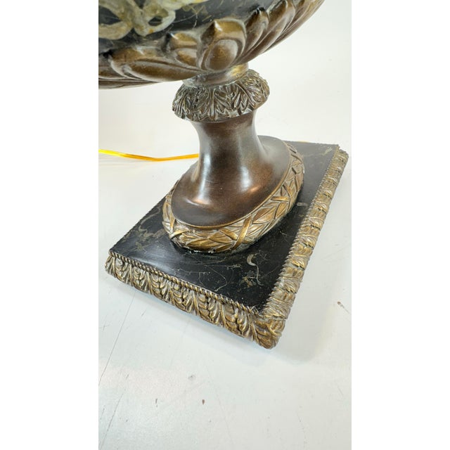 Bronze Lamp by Leeazanne for Lam Lee Group, 1990s Large Captivating Sculptural Urn With Vines For Sale - Image 8 of 12